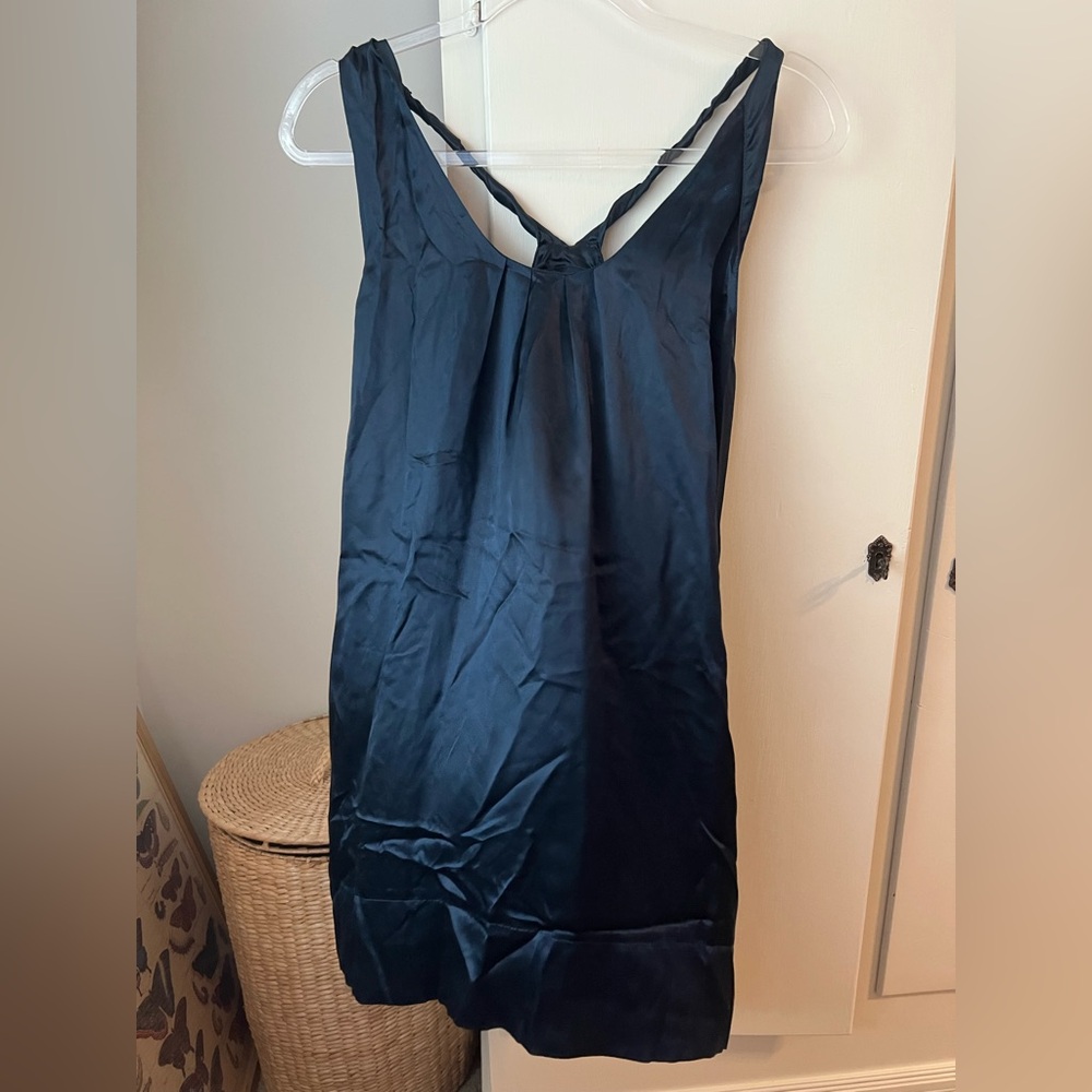 French Connection Navy Satin mini dress